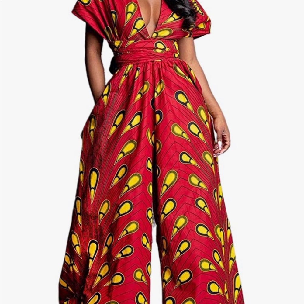 Sexy Boho Dress Long V-Neck Multi-Way Jumpsuit